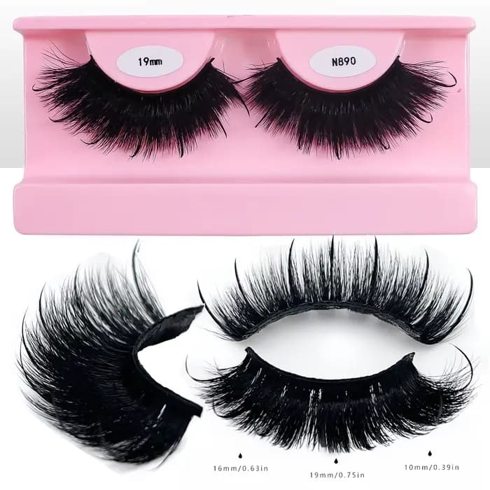 REDSIREN Faux cils en vison pointes vaporeux épais naturel pleine bande cils nouveau maquillage moel