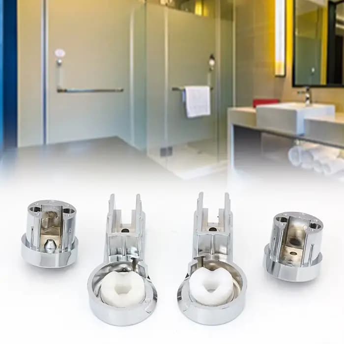 1 ensemble de charnières de paroi de douche avec placage chromé, supports ABS parfaitement conçus po