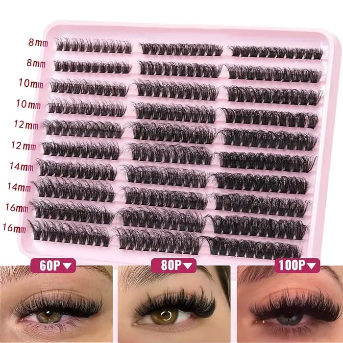 HBZGTLAD 290/300 pièces grappes de cils épais moelleux D/DD cils individuels vaporeux 60/80/100 méla