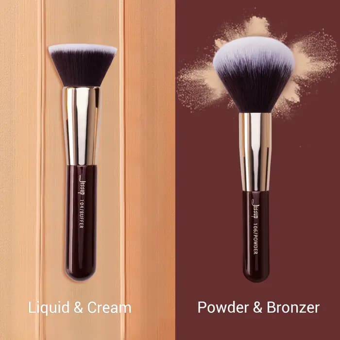 Jessup pinceaux de maquillage ensemble professionnel naturel-synthétique cheveux pinceau de maquilla