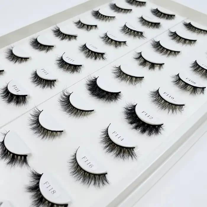 Cils de vison naturels de haute qualité mode classique doux pleine bande cils maquillage 12mm cils d