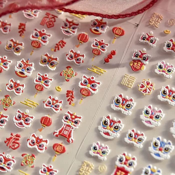 Autocollants 5D pour ongles, 1 pièce, stickers décoratifs pour Nail Art, DIY, DIY, DIY, thème du Nou
