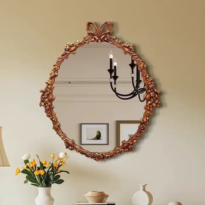 Miroir mural pour femmes, verre de salon, Vintage, coupe de cheveux, maquillage, grand Aksesuarlari,