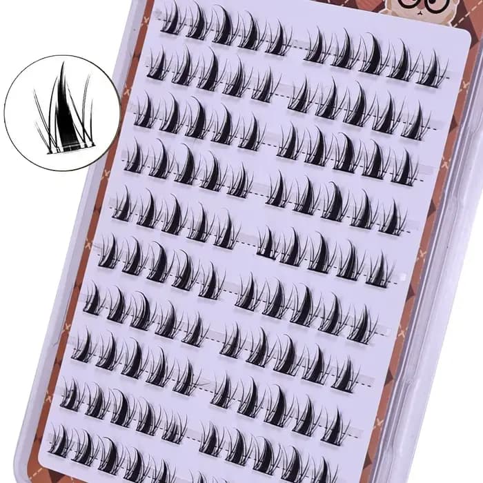 Cils en grappe auto-adhésifs DIY, 10 rangées/boîte, cils sectionnels de Style Manga sans colle, aspe