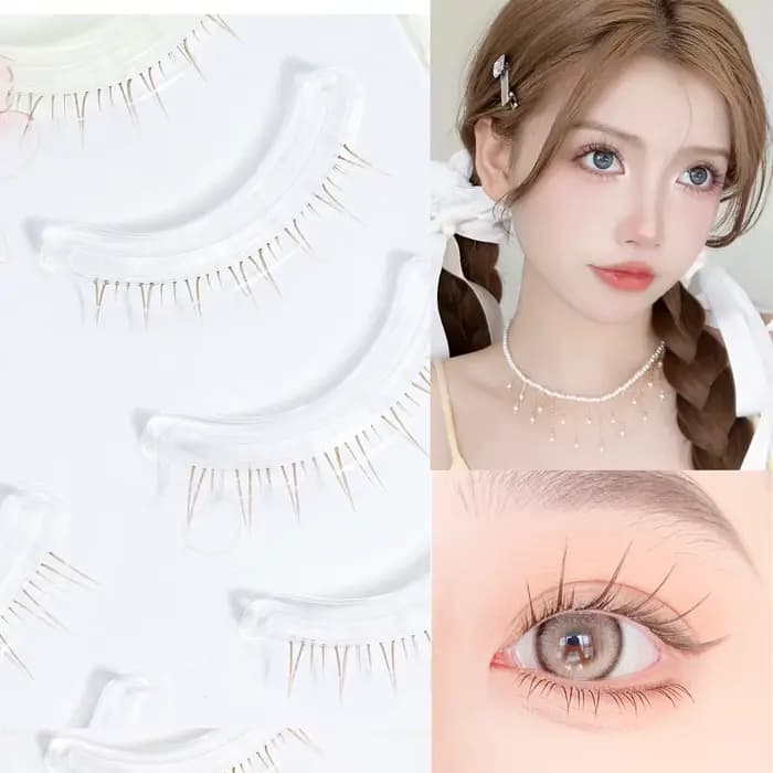 Menglu 4-7mm marron der cils petite flamme cils inférieurs noir naturel Style court Imitation peintu
