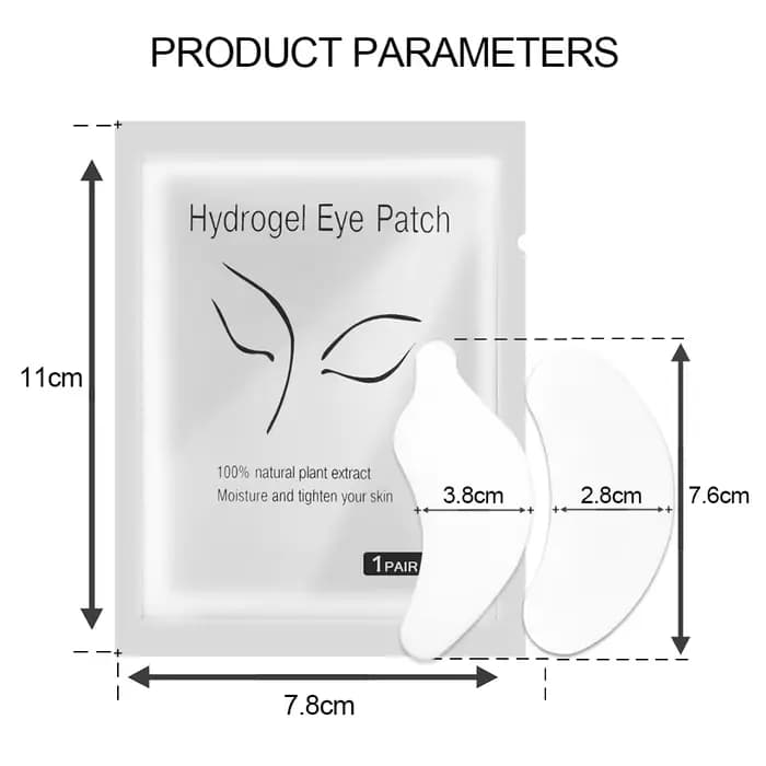 50 paires de patchs d'extension de cils patchs Hydrogel tampon de Gel maquillage outils de levage de