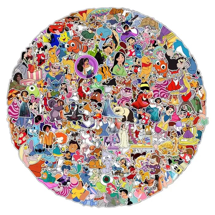 10/30/50/100/200 pièces Disney mignon mélange dessin animé Micky princesse autocollants ordinateur p