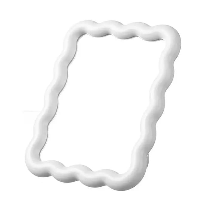 Miroir de maquillage de bureau ondulé pour étudiant, document solide, simple, portable, pliable, com