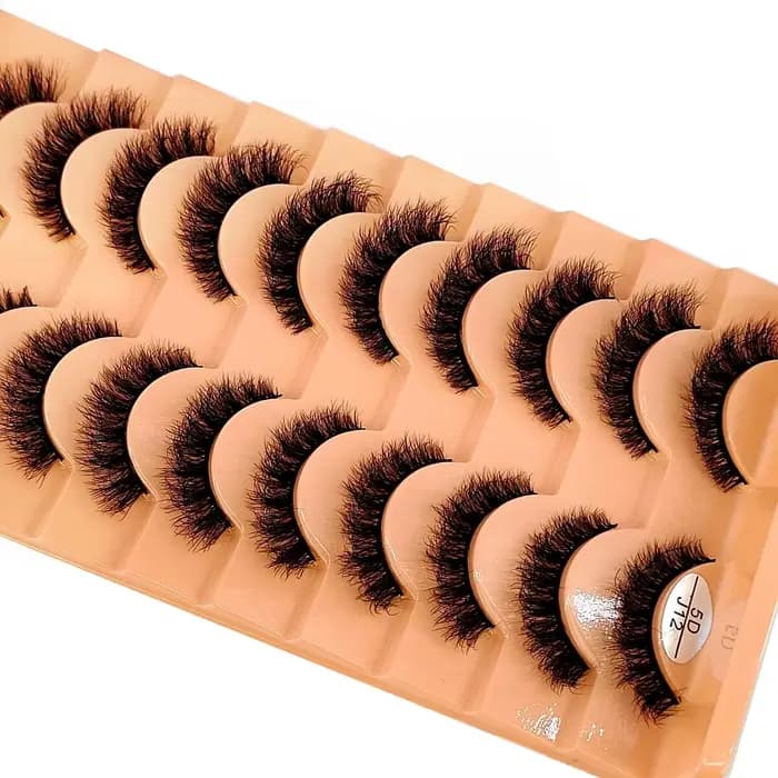 Nouvelles 7/10 paires de faux cils en vison synthétique faits à la main, maquillage naturel nude, si