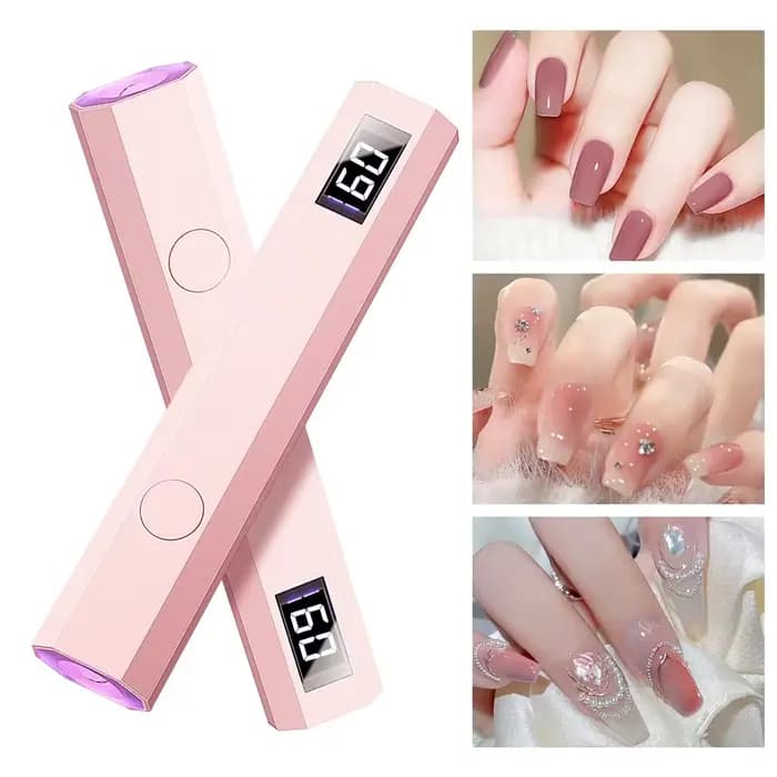 YIKOOLIN-Mini lampe à ongles UV sans fil avec affichage LED, lampe de luminothérapie portable