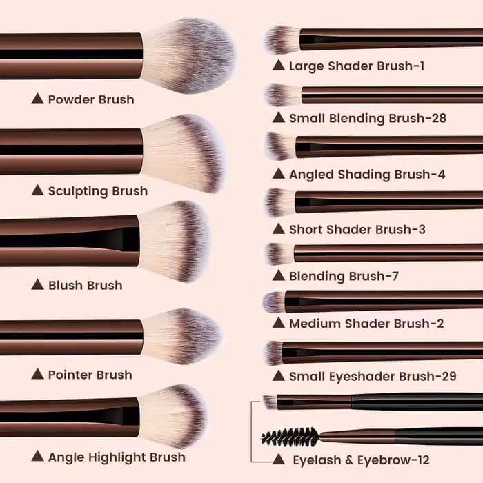 Ensemble de pinceaux de maquillage, 13 pièces, fond de teint, correcteur, poudre, fard à paupières,
