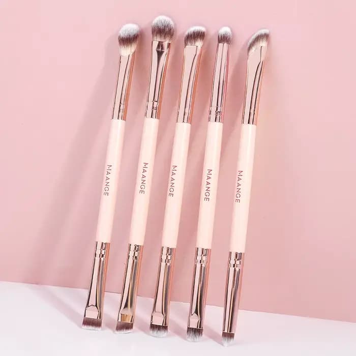 MAANGE pinceaux de maquillage 5 pièces pinceaux pour yeux à Double extrémité pour fard à paupières E