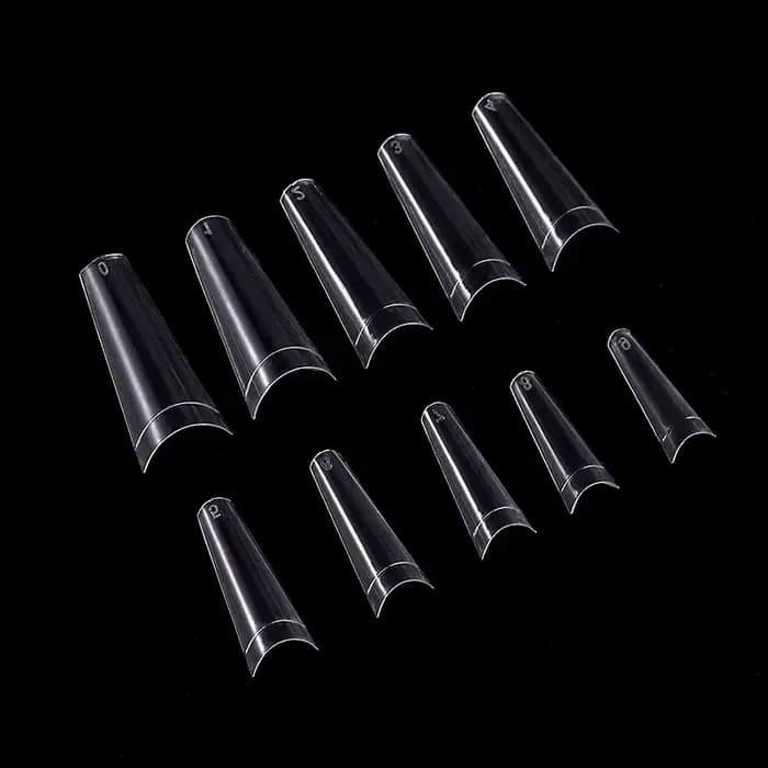500 faux ongles Art conseils français naturel cercueil Transparent faux ongles conseils pour acryliq
