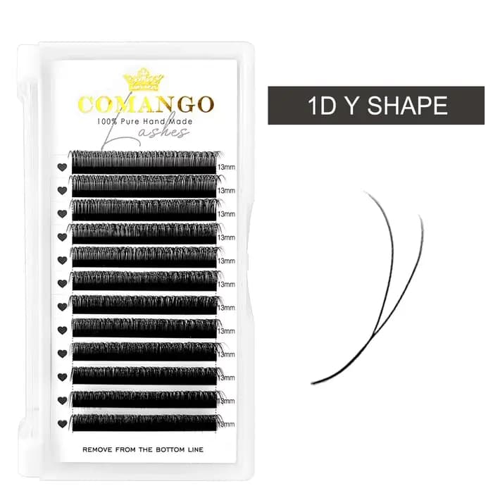 CoMango-Extension de cils en faux vison 1D 2D Y, courbure C/D, cils naturels, volume russe, matériau