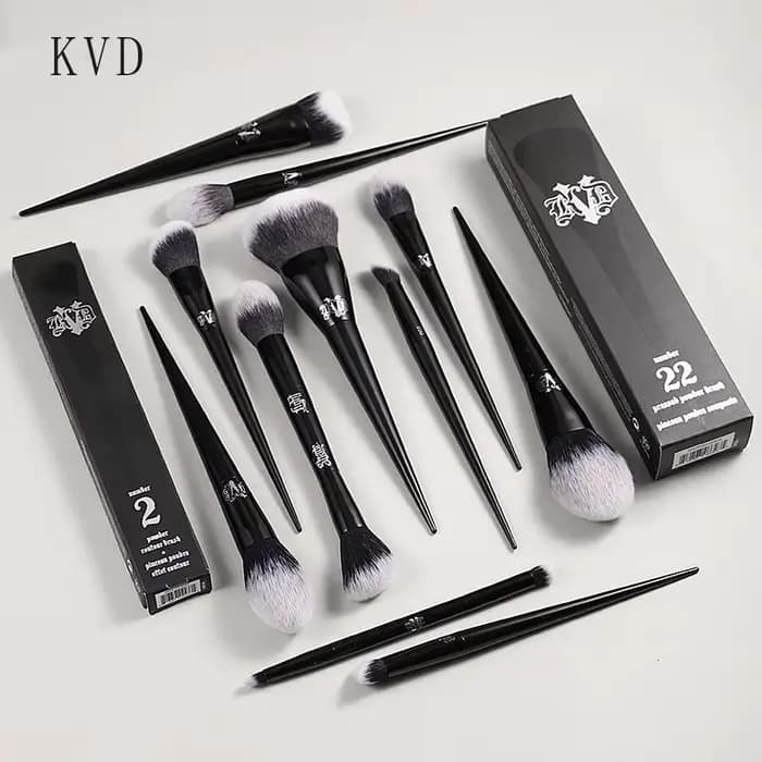 Kat Von D ensemble de pinceaux de maquillage et Kit fond de teint Blush surbrillance correcteur poud