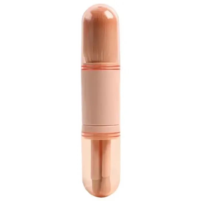 Ensemble de pinceaux de maquillage de voyage, 4 en 1, brosse Kabuki rétractable et 3 petits pinceaux