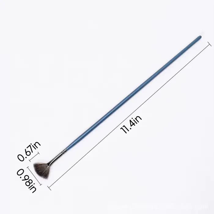 Pinceau éventail en céramique à poils doux, outil de peinture pour poterie, application sous-glaçure