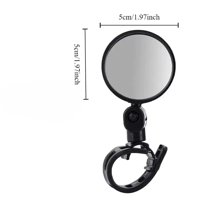Miroir de moto avec poignée, miroir convexe auxiliaire, rotation résistante à 360 °