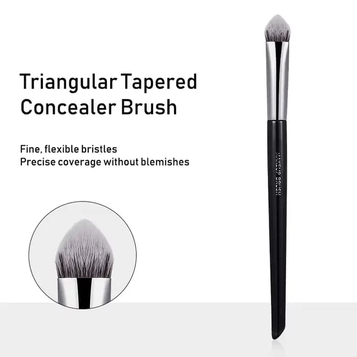 Triangle biseauté correcteur brosse cernes taches d'acné correcteur cosmétique brosse détail mettant