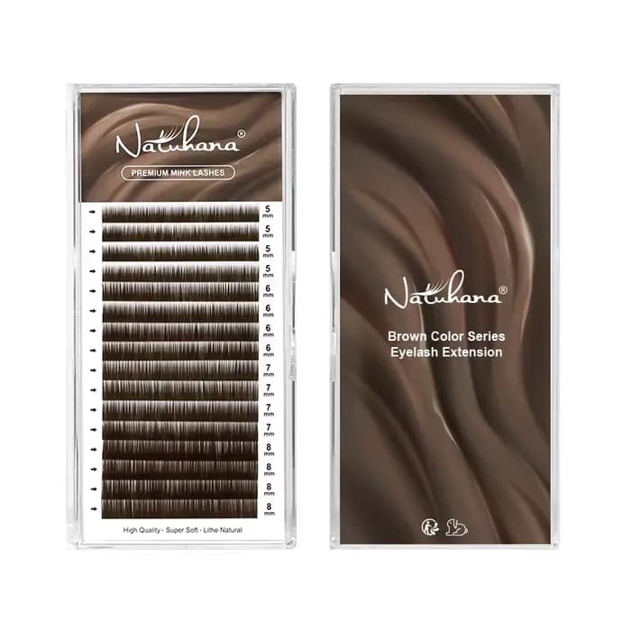 NATUHANA Extension de cils inférieurs individuels naturels doux sous les cils J Curl 5-8 mélange de