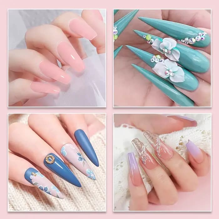 Poudre acrylique pour ongles et monomère liquide, décoration artistique pour ensemble de manucure, K