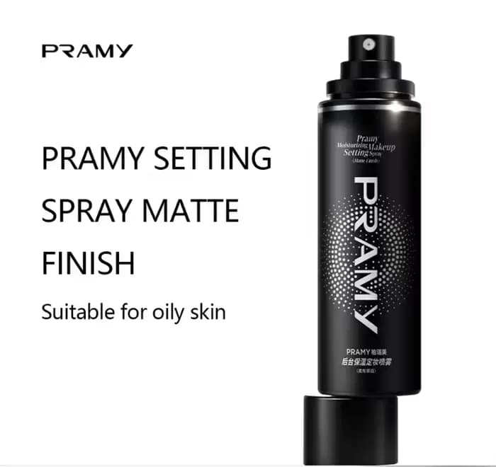 Spray Fixateur de Maquillage PRAMY 100ml Quicksand Longue Durée Imperméable Sans Alcool Anti-Transpi