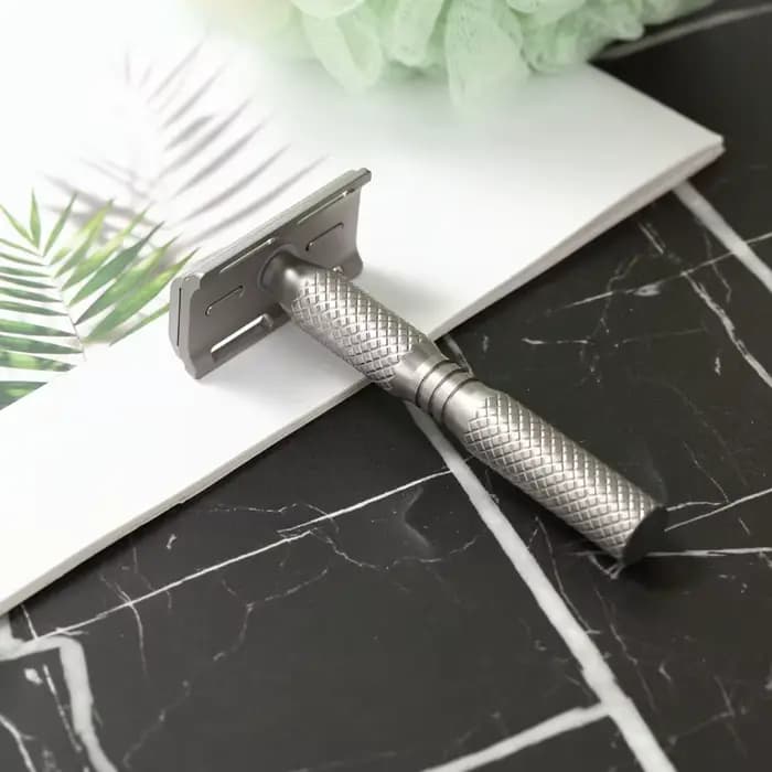 YAQI – rasoir de sécurité léger en titane à motif de grain croisé fantôme
