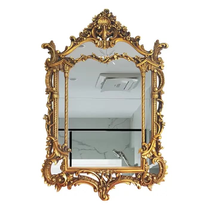 Miroir de maquillage moderne doré, style nordique de luxe, esthétique, Vintage, grand mur, accessoir