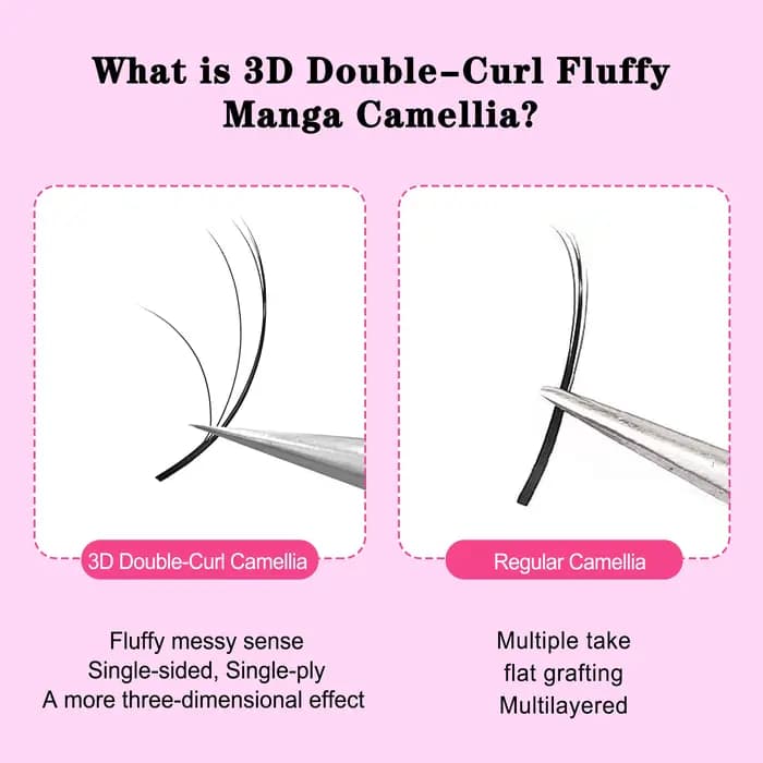 CoMango vision 3d parfaite moelleux camélia cils préfabriqués ventilateurs vaporeux volume extension