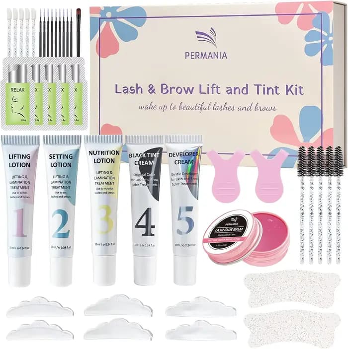 Kit de rehaussement et teinture cils et sourcils PERMANIA – Fixation permanente pour cils et sourcil