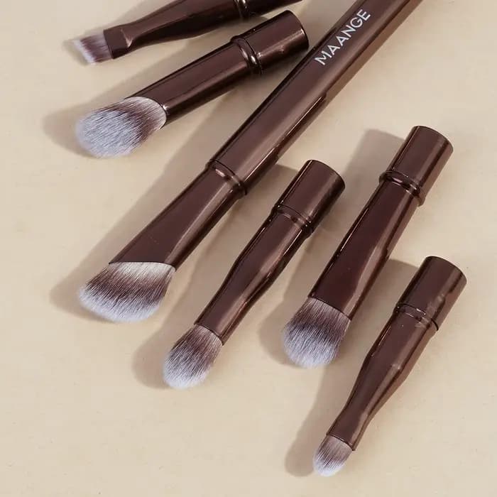 MAANGE – ensemble de pinceaux de maquillage à Double extrémité, détachables, pour Contour de voyage,