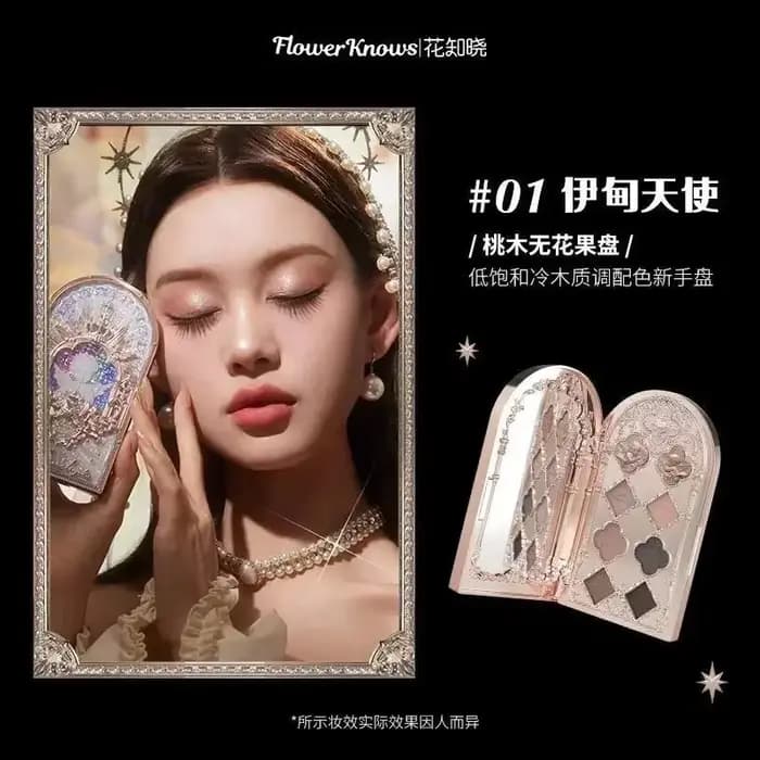 Palette complète de fards à paupières Flower Know Little Angel Nine Color Matte Fine Sparkle Pearl