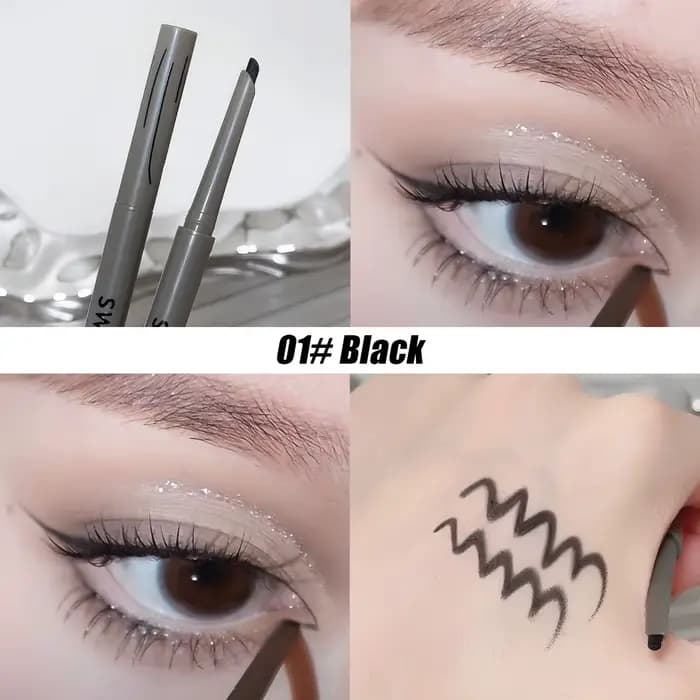 Crayon Eyeliner soyeux longue durée, stylo Eyeliner naturel mat vin rouge Eyeliner facile à colorer,