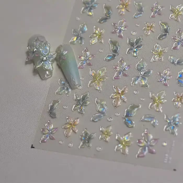 Autocollants 5D pour les ongles, décalcomanies pour manucure, motifs océan, été, étoile de mer, coqu