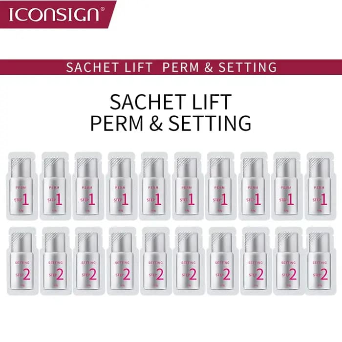 10 paires/lot ICONSIGN Lotion de levage de cils Sachet Lotion de Fixation de permanente rapide cils