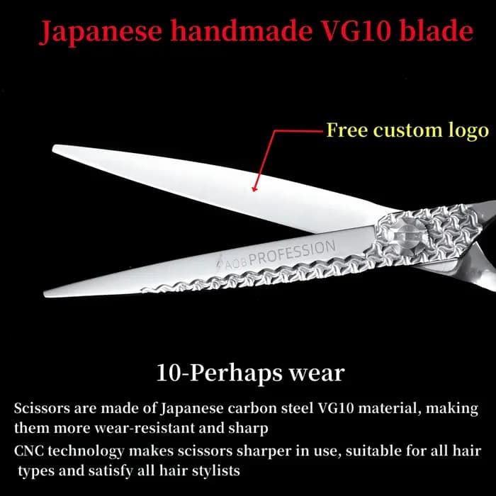 HISADA ciseaux de coiffure 7.0 pouces ciseaux VG10 matériel Premium ou coupe de cheveux ciseaux de c