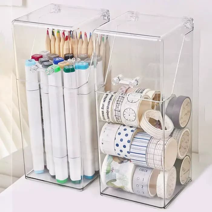 Boîte de rangement pour pinceaux de maquillage