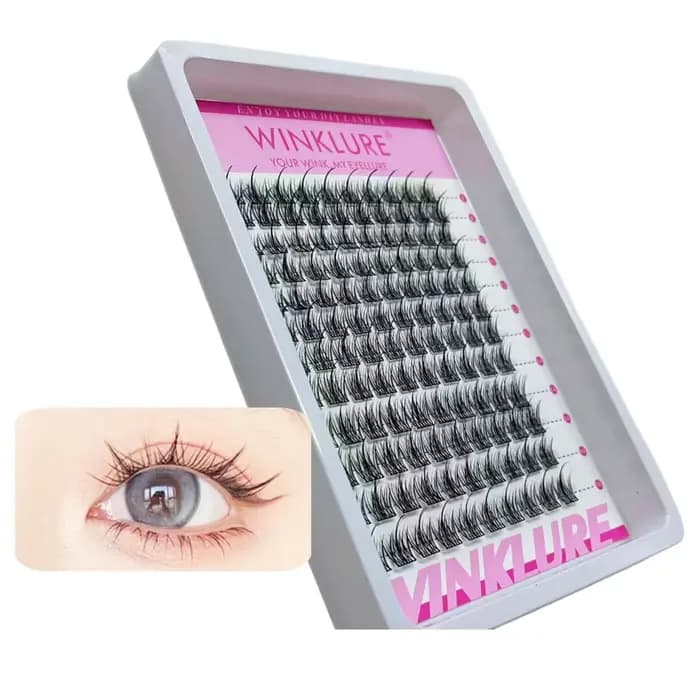 WINKLURE Kit de Cils en Grappes Manga Effet Chat avec Colle et Scellant