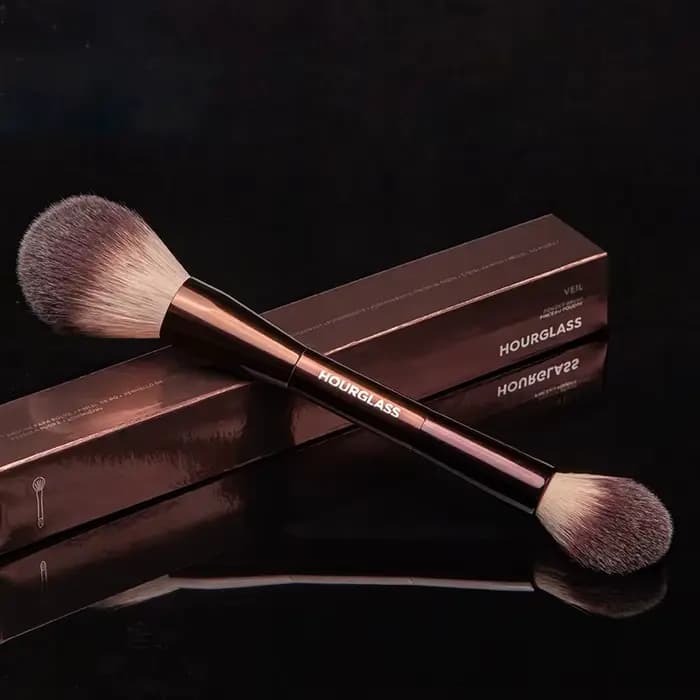 Ensemble et Kit de pinceaux de maquillage sablier comprenant fond de teint en poudre correcteur fard à joues pour lèvres bronzant fard à paupières Eyeliner pinceau pour surbrillance