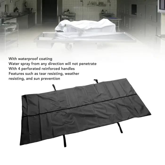 Sac pour cadavres d'urgence, sacs pour cadavres morts, poignée renforcée, Anti-fuite, tissu Oxford, Double usage, noir pour funéraires