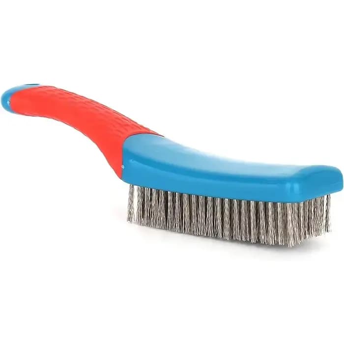 Brosse métallique avec poils en acier inoxydable, poignée en plastique, rouille, laitier de blindage, D343, récurage de peinture avec livres profonds