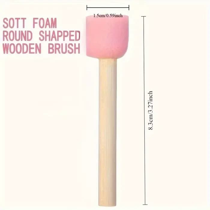 Ensemble de 11 pinceaux en mousse de bois durables