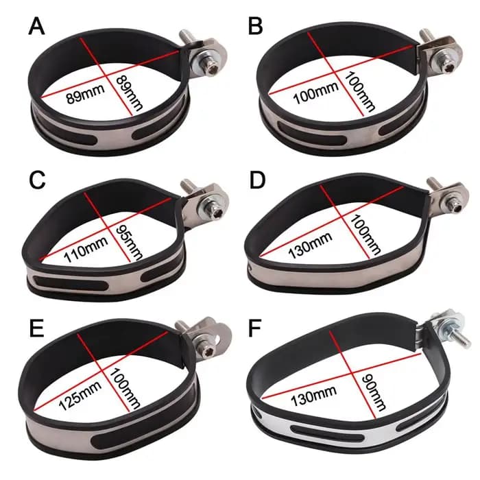 Accessoires de moto : Support de fixation pour silencieux arrière, protecteur de tuyau d'échappement, support de fixation de tuyau, bague de fixation, collier d'échappement