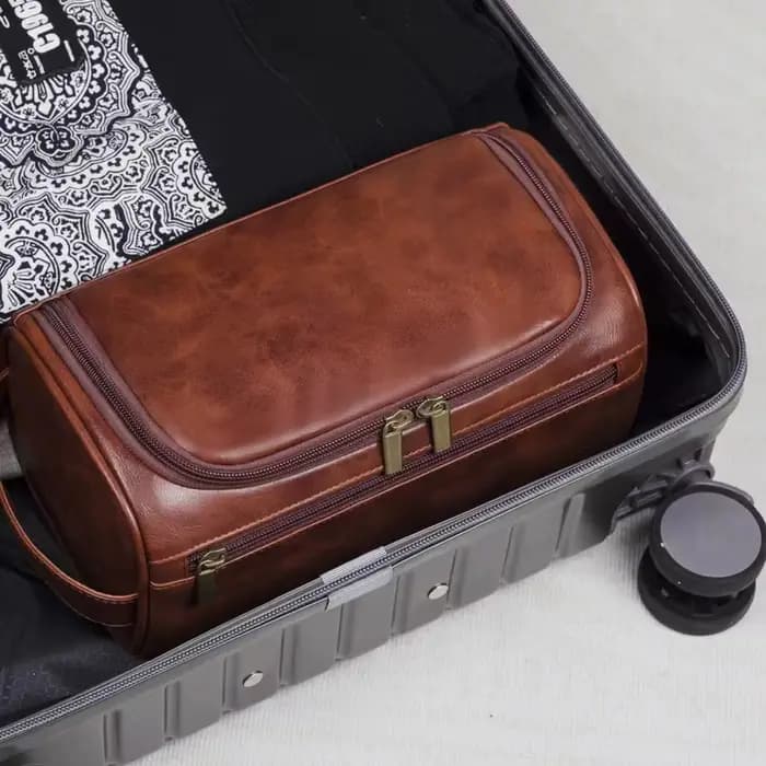 NOUVEAU Trousse de Toilette en Cuir pour Hommes et Femmes