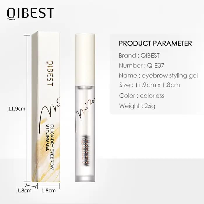 QIBEST Gel Sourcils Transparent Longue Durée Effet Naturel 3D Hydratant Coiffant Maquillage Savon