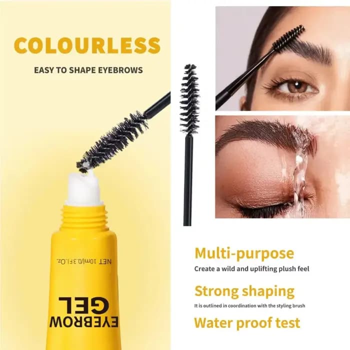 Gel coiffant sourcils, Crème coiffante sourcils avec brosse, Gel sourcils effet naturel, Gel sourcils fixation forte, Pâte fixante sourcils transparente, Cosmétique