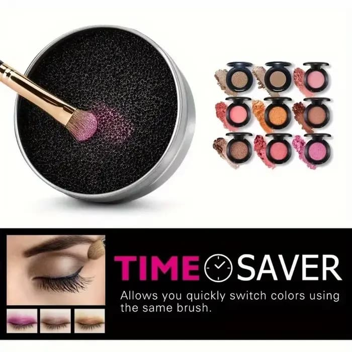 Éponge de nettoyage pour pinceaux de maquillage facile à nettoyer - outil de décoloration rapide