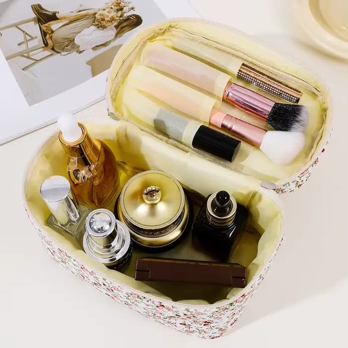 Sac de maquillage à fleurs