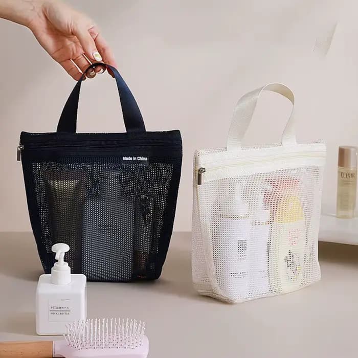 Sac de toilette portable en maille