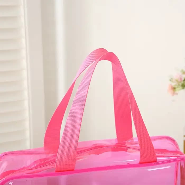 Trousse de maquillage imprimée - Motif LOVE - Organisateur de rangement transparent pour articles de toilette - Sac